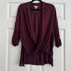 Urban Outfitters silence + noise Top with Wrap-Style Front